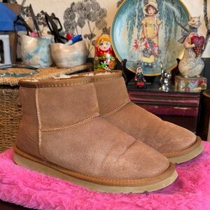 UGG Classic Ultra Mini Boots in the chestnut color. Size 8.